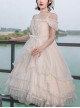 Wild Swan Series White Suspenders Autumn Winter Irregular Hem Design Classic Lolita Sleeveless Dress