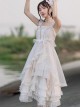 Wild Swan Series White Suspenders Autumn Winter Irregular Hem Design Classic Lolita Sleeveless Dress