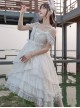 Wild Swan Series White Suspenders Autumn Winter Irregular Hem Design Classic Lolita Sleeveless Dress