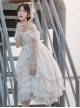 Wild Swan Series White Suspenders Autumn Winter Irregular Hem Design Classic Lolita Sleeveless Dress