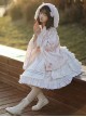 Japanese Ruffled Collar Large Sleeves Bowknot Classic Lolita Long-Sleeved Dress