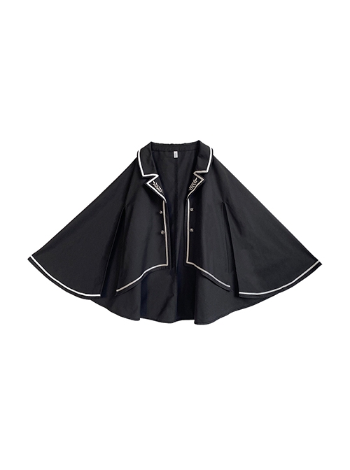 Loyal Chariot Series Military Style Handsome Detachable Brooch Irregular Hem Design Punk Lolita Long-Sleeved Dress Set