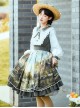 Shimmer Series Pastoral Style Retro Oil Painting Printing Sweet Doll Collar Daily Classic Lolita Long-Sleeved Dress