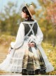 Shimmer Series Pastoral Style Retro Oil Painting Printing Sweet Doll Collar Daily Classic Lolita Long-Sleeved Dress