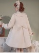 Solid Color Autumn Winter Warm Doll Collar Lantern Sleeves Cute Classic Lolita Long-Sleeved Coat