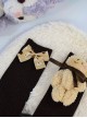 Solid Color Japanese Vertical Stripe Cute Little Bear Bow-Knot Decoration Sweet Lolita Socks