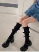 Pure Color Sweet Three-Dimensional Bowknot Thin Section Velvet Preppy Sweet Lolita Socks