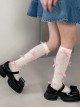 Pure Color Sweet Three-Dimensional Bowknot Thin Section Velvet Preppy Sweet Lolita Socks