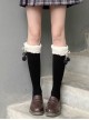 Autumn Winter Japanese Warm Plush Cute Fur Ball Daily Sweet Lolita Mid-Tube Calf Socks