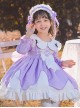 Petal Collar Bow-Knot Decoration Irregular Hem Design Bow-Knot Classic Lolita Kids Long Sleeve Dress