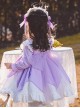 Petal Collar Bow-Knot Decoration Irregular Hem Design Bow-Knot Classic Lolita Kids Long Sleeve Dress