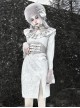 The Call Of Snow Country Series Gothic Stand-Up Collar Lace Ruffled Velvet Jacquard Modified Cheongsam Slit Dress