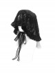 Fog Series Classical Gothic Jacquard Lace Tassel Lacing Halloween Veil