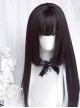 Spade A Series Natural Black Pick Dyeing White Princess Cut Straight Hair Qi Bangs Classic Lolita Wig