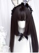 Spade A Series Natural Black Pick Dyeing White Princess Cut Straight Hair Qi Bangs Classic Lolita Wig