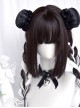 Spade A Series Natural Black Pick Dyeing White Princess Cut Straight Hair Qi Bangs Classic Lolita Wig