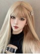 Golden Qi Bangs Daily Natural Long Straight Hair Classic Lolita Wig