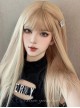Golden Qi Bangs Daily Natural Long Straight Hair Classic Lolita Wig