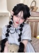 Natural Black Internet Celebrity Daily Middle Parted Bangs Long Curly Hair Classic Lolita Wig