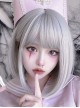 Daily Natural Qi Bangs Fashion Silver Short Straight Hair Classic Lolita Wig