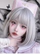 Daily Natural Qi Bangs Fashion Silver Short Straight Hair Classic Lolita Wig