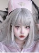 Daily Natural Qi Bangs Fashion Silver Short Straight Hair Classic Lolita Wig