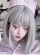 Daily Natural Qi Bangs Fashion Silver Short Straight Hair Classic Lolita Wig