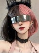 Cyberpunk Style Black Brown Coral Powder Double Fight Short Straight Hair Qi Bangs Classic Lolita Wig