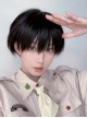 Japanese Handsome Men And Women COS Natural Bangs Short Straight Hair Classic Lolita Wig