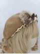 Preppy Style Japanese Girl Bear Ears Plaid Bowknot Lace Decoration Classic Lolita Berets