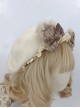 Preppy Style Japanese Girl Bear Ears Plaid Bowknot Lace Decoration Classic Lolita Berets