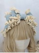 Pure Color Autumn Winter Handmade Oversized Bow Princess Style Sweet Lolita Headband