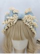 Pure Color Autumn Winter Handmade Oversized Bow Princess Style Sweet Lolita Headband