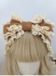 Pure Color Autumn Winter Handmade Oversized Bow Princess Style Sweet Lolita Headband