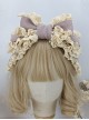 Pure Color Autumn Winter Handmade Oversized Bow Princess Style Sweet Lolita Headband