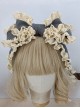 Pure Color Autumn Winter Handmade Oversized Bow Princess Style Sweet Lolita Headband