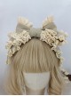 Pure Color Autumn Winter Handmade Oversized Bow Princess Style Sweet Lolita Headband