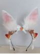 Year Of The Rabbit Cute Plush Rabbit Ears Strawberry Flower Bow Decoration Sweet Lolita Headband