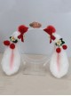 Year Of The Rabbit Plush Lop Ears Rabbit Ears Hairball Carrot Cherry Bow Knot Bell Decoration Sweet Lolita Headband