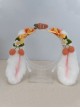 Year Of The Rabbit Plush Lop Ears Rabbit Ears Hairball Carrot Cherry Bow Knot Bell Decoration Sweet Lolita Headband