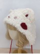 Autumn Winter Warm Plush Cartoon Tiger Head Embroidery Ear Protection Sweet Lolita Hat