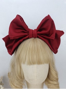 Solid Color Widening Satin Ribbon Can Be Shapeable Oversized Bow Sweet Lolita Headband