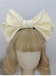 Solid Color Widening Satin Ribbon Can Be Shapeable Oversized Bow Sweet Lolita Headband