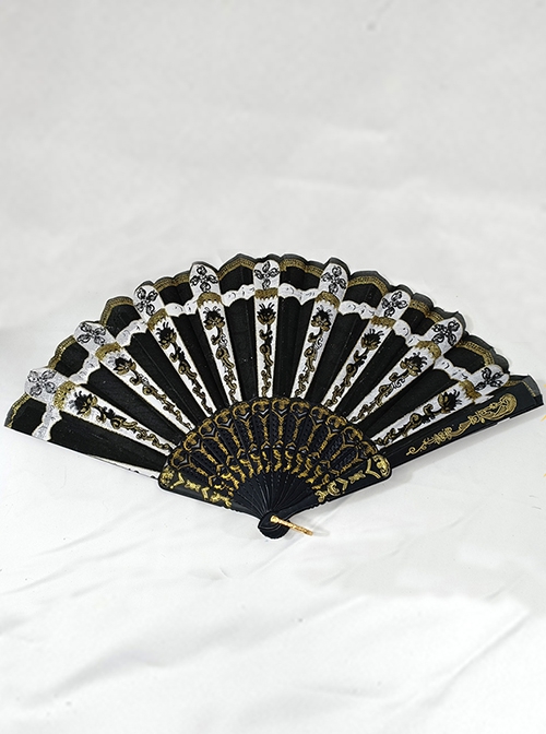 lejr Byg op død Classical Court COS Gorgeous Retro Baroque Style Pattern Gothic Lolita Fan