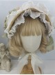 Pastoral Style Retro The Tea Party Lace Camellia Feather Decorate Green Bow Classic Lolita Hat