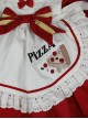 Autumn Round Neck Lace Bow-Knot Decorate Pizza Embroidery Classic Lolita Kids Long Sleeve Dress