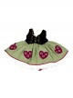 Red Heart Little Flower Embroidery Lacing Classic Lolita Kids Sleeveless Dress