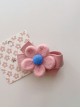 Pastoral Style Solid Color Flower Bow Cute Classic Lolita Kids Hair Clip