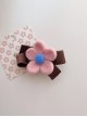 Pastoral Style Solid Color Flower Bow Cute Classic Lolita Kids Hair Clip