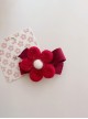 Pastoral Style Solid Color Flower Bow Cute Classic Lolita Kids Hair Clip